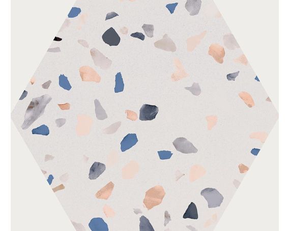 Terrazzo Effect Hexagon Wall and Floor Tiles in Multiple Colours -Megan Range | Tiles360