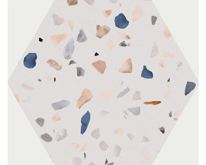 Terrazzo Effect Hexagon Wall and Floor Tiles in Multiple Colours -Megan Range | Tiles360