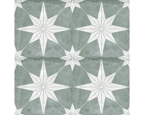 Green Nautical Star Wall And Floor Ceramic Tile |Tiles360