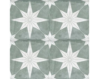 Green Nautical Star Wall And Floor Ceramic Tile |Tiles360